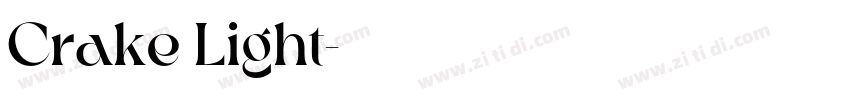 Crake Light字体转换